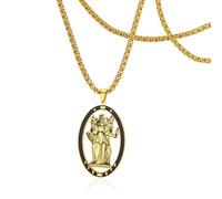 SIPURIS Hecate Triple Moon Goddess Pendant Wheel of the Hecate Symbol Magic Wicca Amulet Jewellery for Men and Women, 1.5*0.95in, Stainless Steel, No Gemstone
