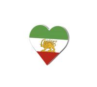 SIPURIS Lion and Sun Flag Enamel Brooch Love Heart Historical Iran Flag Lapel Map Pins Persian/Iranian Lion Brooch Jewelry, 0.79*0.79 in, Stainless Steel, no gemstone