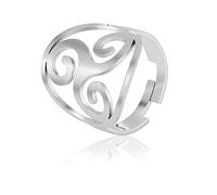 SIPURIS Mens Celtic Triskelion Ring Triskelion Symbol Celtic Spiral Knot Ring Irish Triskelion Stainless Steel Mens Wedding Ring Jewelry Gift, 1 size, Stainless Steel, No Gemstone