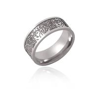 SIPURIS Norse Viking Ring for Men Odin Fenrir Wolf Head Ring Stainless Steel Ring Celtic Knot Ring Wolf Dog Ring for Men Jewelry Gift, 11, Stainless Steel, No Gemstones