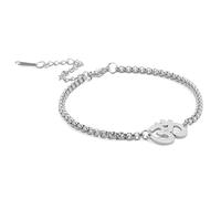 SIPURIS Om Bracelet for Women Om Ohm Aum Symbol Hindu Buddha Yoga Mediation Layered Chain Bangle Stainless Steel Adjustable Bracelet Charm Jewelry