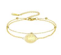 SIPURIS Saint Benedict Medals Bracelet St Benedict of Nursia Pendant Catholic Religious Amulet Jewelry for Women Men, 0.47x0.79in, Stainless Steel, no gemstone