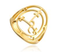 SIPURIS Sigil of Lilith Ring Lilith Goddess Statement Ring for Women Men Demon Lucifer's Sign Pagan Witchcraft Lilith Mythology jewelry (Gold, 10)