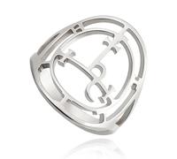 SIPURIS Sigil of Lilith Ring Lilith Goddess Statement Ring for Women Men Demon Lucifer's Sign Pagan Witchcraft Lilith Mythology jewelry (Silver, 10)