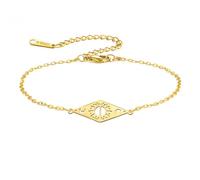SIPURIS Sun Moon and Star Bracelet Stainless Steel Solar System Ascendant Pendant for Women Jewelry, One Size, Stainless Steel, no gemstone