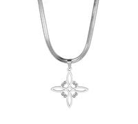 SIPURIS Witches Knot Necklace for Women Men Stainless Steel Celtic Witch Knot Witchcraft Pendant Geometric Protection Amulet Magic Wiccan Pagan jewelry Birthday Gifts, Stainless Steel, No Gemstone