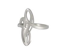 SIPURIS Witches Knot Ring Celtic Knot Ring Witchcraft Stainless Steel Geometric Witch Knot Ring Wiccan Finger Ring Wedding Band Stackable Ring Jewelry for Women Men