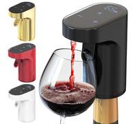 Sipvault - Drink Dispenser Liquor, Sip Vault Drink Dispenser Whiskey, Sipvault Smart Dispenser Alcohol,Electric Wine Decanter Aerator Dispenser Pourer Adjustable Quantity Liquor Wine Pump (Black)