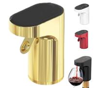 Sipvault - Drink Dispenser Liquor, Sip Vault Drink Dispenser Whiskey, Sipvault Smart Dispenser Alcohol,Electric Wine Decanter Aerator Dispenser Pourer Adjustable Quantity Liquor Wine Pump (Gold)