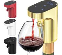 Sipvault - Drink Dispenser Liquor, Sipvault Smart Dispenser, Electric Wine Decanter Aerator Dispenser Pourer, Adjustable Quantity Liquor Wine Pump (Gold)