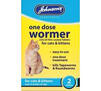 SIPW Cat Kitten One Dose Wormer Tablet or Worming Granules Roundworm Tapeworm (One Dose Wormer)