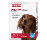 SIPW Vet Strength WORMclear Dog Puppy Worming Wormer Tablets kills Roundworm Tapeworm (2 Tablets)
