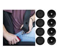 Siqian 4 Sets Seat Belt Stop Buttons, Anti- slip Seat-Belt Stopper Clips Snap-On System, No Welding Required Seat Belt Stop Button Buttons Prevent Seat belt Buckle from Sliding Down The Belt