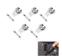 Siqian 9mm Trouser Fasteners Hook and Bar, 5 Pack Silver Eye Fastenings, Sew On Fastener Closures for Repairing Trousers, Sewing, Dress, Skirts, Fashion Clothing, Arts & Crafts Project