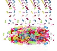 Siqian Bands S Clasps, 240Pcs Colorful S Clips for Rubber Bands, Band Connectors Refill Kit, DIY Bracelet and Jewelry Making Accessories for Kids and Crafters