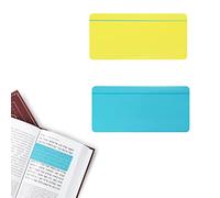 Siqian Overlay Dyslexia Overlay, Blue and Yellow 2PCS Overlays Reading Dyslexia Guided Reading Ruler Highlight Strips Reading Tracking Rulers Dyslexia to Reduce Visual Stress