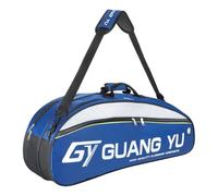 SIQITECHUK Badminton Tennis Racquets Racket Bag with Shoe Compartment Large Capacity Rackets Storage Bag Battledore Cover Case Waterproof Gym Equipment Bags Sports Handbag with Shoulder Strap (Blue)