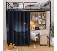 SIQITECHUK Bunk Bed Bottom Curtains Mid-Sleeper Tent Lightproof Cabin Canopy Screen Nets Blackout Canopy Dustproof Bedroom Frame Draperies Student Dormitory Privacy Protection (Pattern(1 Pc))