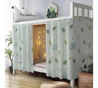 SIQITECHUK Bunk Bed Curtains Mid Sleeper Single Bed Tent Dormitory Bottom Canopy Privacy Shading Curtains Dustproof Blackout Bedding for Kids Room Student Dormitory Loft Bed (Green Avocado)