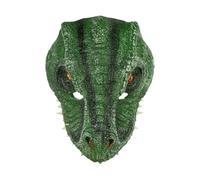 SIQITECHUK Dinosaur Mask Animal Dinosaur Headband Realistic Dinosaur Face Mask Full Face for Halloween Cosplay Fancy Dress Easter Carnival Costume Prop (Green)