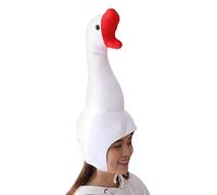 SIQITECHUK Novelty Goose Hat Funny Party Hat Plush Animal Hat Cute Costume Headwear with Drawstring for Adult Teen Halloween Christmas Carnival Cosplay Fancy Dress Stage Performances Photo Props