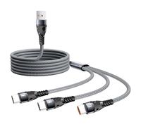 SIQIWO 3.1A USB C Splitter, 3 in 1 QC 3.0 Multi Type C Charger Cable 1.2M