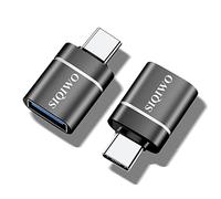 SIQIWO USB C to USB 3.0 OTG Adapter [2 Pack] Type C OTG Adapter Compatible for MacBook Pro, MacBook Air, Dell XPS, Galaxy, Huawei, Surface Go