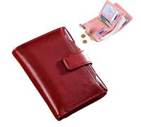 SiQiYu Peachloft Wallets,Peachloft Mens Wallet,RFID Blocking Bifold Wallet,Genuine Leather Multi-Card Zipper Pocket Anti-Theft Coin,14 Card Slots (Burgundy)