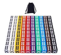 SIQUK 100 Pieces Dice Solid Colours Square Corner Dice 12mm Game Dice Set for Tenzi, Farkle, Yahtzee, Bunco or Teaching Math
