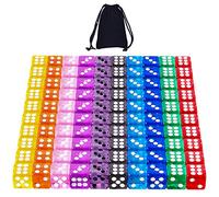 SIQUK 100 Pieces Game Dice Set 12mm Square Corner 6 Sided Dice for Tenzi, Farkle, Yahtzee, Bunco or Teaching Math, 10 Translucent Colours