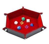 SIQUK Double Sided Dice Tray Folding Hexagonal Dice Holder