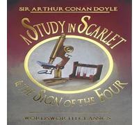 Sir Arthur Conan Doyle Study in Scarlet & The Sign of the Four Paperback Book Sir Arthur Conan Doyle Multicolor