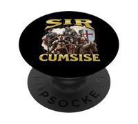 Sir Cumcise Funny Offensive Knight Meme Bootleg Graphic PopSockets Adhesive PopGrip