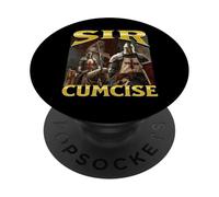 Sir Cumcise Funny Offensive Knight Meme Bootleg Graphic PopSockets Adhesive PopGrip