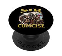 Sir Cumcise Funny Offensive Knight Meme Bootleg Graphic PopSockets Adhesive PopGrip