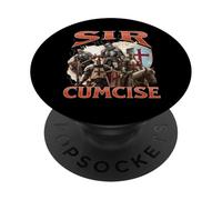Sir Cumcise Funny Offensive Knight Meme Bootleg Graphic PopSockets Adhesive PopGrip