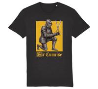 Sir Cumcise Medieval Knight Humor Men Women T-Shirt Black