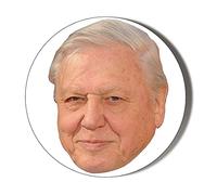 SIR David ATTENBOROUGH FACE Small 10 x 56mm Vinyl Stickers Pack of 10
