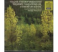 Sir Edward Elgar / Johannes Brahms ; The London Symphony Orchestra , Pierre Monteux - Enigma Variations / Variations On A Theme By Haydn - Elgar* / Brahms / Pierre Monteux And London Symphony Orchestra, The LP
