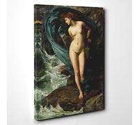 Sir Edward John Poynter Sacrifice to The Sea Canvas Print | Gallery Wrapped 30mm Frame Wall Art | 30x20 inches | Ready to Hang | Modern Seascape Picture | Living Room Bedroom Lounge Office