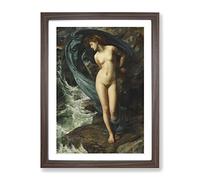 Sir Edward John Poynter Sacrifice To The Sea Classic Painting Framed Print | A2 Walnut Framed Wall Art | Ready to Hang | Classic Nautical Picture | Living Room Bedroom Lounge Office