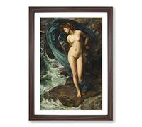 Sir Edward John Poynter Sacrifice to The Sea Framed Print | A2 Walnut Framed Wall Art | Ready to Hang | Modern Nautical Picture | Living Room Bedroom Lounge Office