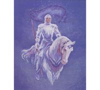 Sir Galahad (Mounted Knight In Armour) Cross Stitch Kit - DMC - 14" x 17"