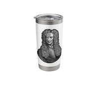 Sir Isaac Newton Face Portrait Gravity Science Stainless Steel Insulated Tumbler