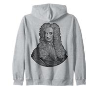 Sir Isaac Newton Face Portrait Gravity Science Zip Hoodie