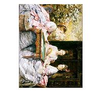 Sir John Everett Millais - Hearts are Trumps, vintage art, 12x8" (A4) Reproduction Poster Print