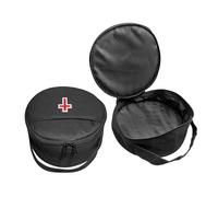 Sir Knight Templar Fatigue Cap Case - Gold/Silver Machine-Embroidered Templar Cross on Red Fabric-Freemason Masonic Fatigue Hat Case with Zipper Closure | Durable Cordura (Silver Cross)