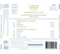 SIR MALCOLM ARNOLD: SYMPHONIES NOS. 1 & 2 NEW CD