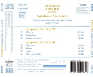 SIR MALCOLM ARNOLD: SYMPHONIES NOS. 1 & 2 NEW CD