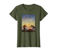 Sir Mordred and King Arthur Fighting (1922) T-Shirt, Women, Olive Green, Large